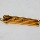 Victorian 9ct Yellow Gold Musical Note Score Brooch Antique c1880s