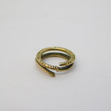 Victorian Sterling Silver Gilt Floral Chased Split Ring Finding Antique c1860