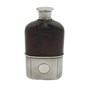 Victorian Asprey & Co Sterling Silver Mounted Hip Flask Antique 1876 London