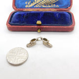 Sterling Silver Pair of Childs Shoes Charm Pendant Vintage c1970