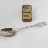 Victorian Dutch Sterling Silver Harp Pattern Teaspoon Antique c1880 E.Spitz