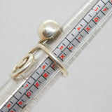 Sterling Silver Swirl & Sphere Wrap-Around Statement Ring Vintage c1970 Size L