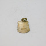 Sterling Silver 'Larne' Enamel Shield Travel Souvenir Charm Vintage c1970s