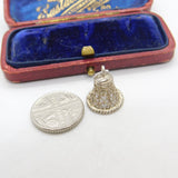 Sterling Silver Ringing Bell Charm Pendant Vintage c1970