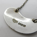 Sterling Silver Kidney Form Madeira Noggin Decanter Label Antique 1927 Sheffield