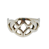 Sterling Silver Celtic Design Band Ring Vintage c1970 Size N