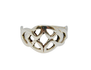 Sterling Silver Celtic Design Band Ring Vintage c1970 Size N