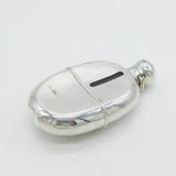 Victorian Sterling Silver Mounted Glass Hip Flask & Stirrup Cup Antique London