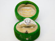 Sterling Silver Sparkling Paste Set Dress Ring Vintage c1970 Size O UK