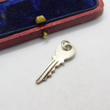 Sterling Silver Lucky Key Charm Pendant Vintage c1970