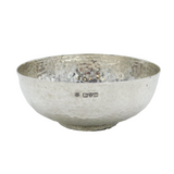 Arts & Crafts Sterling Silver Planished Bowl Antique 1908 Chester