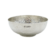 Arts & Crafts Sterling Silver Planished Bowl Antique 1908 Chester