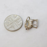 Sterling Silver Rutting Stag Deer Charm Pendant Vintage c1970