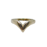 Sterling Silver Wishbone Form Band Dress Ring Modern c1990 Size H