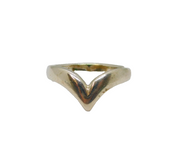 Sterling Silver Wishbone Form Band Dress Ring Modern c1990 Size H