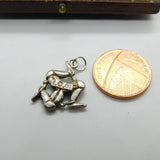 Sterling Silver Triskelion Charm Pendant Vintage c1970
