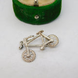 Sterling Silver Bicycle Charm Pendant Vintage c1970
