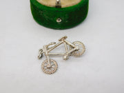 Sterling Silver Bicycle Charm Pendant Vintage c1970