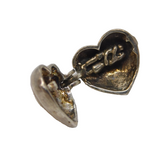 Sterling Silver Couple in the Love Heart Opening Charm Pendant Vintage c1970s