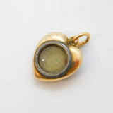 Victorian 14ct Gold Pave Set Pearl & Turquoise Puffy Heart Locket Pendant c1890s