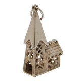 Sterling Silver Religious Church Charm Pendant Vintage c1970