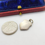 Sterling Silver and Enamel Luzern Travel Shield Charm Pendant Vintage c1970