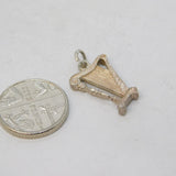 Sterling Silver Concert Harp Charm Pendant Vintage c1970