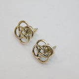 Pair of Sterling Silver Kit Heath Celtic Knot Studio Stud Earrings Modern c1990s