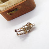 Sterling Silver Skiing Charm Pendant Vintage c1970