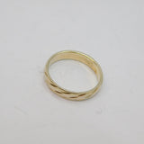 Italian Sterling Silver Patterned Wedding Band Ring Modern c2000 Size P 1/2