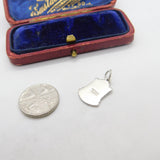 Sterling Silver & Enamel 'The Lakes' Shield Charm Pendant Vintage c1970