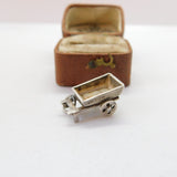 Sterling Silver Wheelbarrow Charm Pendant Vintage c1970