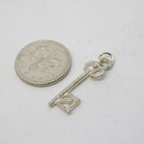 Sterling Silver 21st Birthday Key Charm Pendant Vintage c1970
