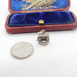 Sterling Silver Wishing Well Good Luck Charm Pendant Vintage c1970