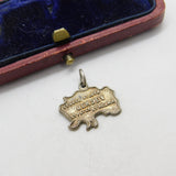 Sterling Silver Jersey Souvenir Charm Pendant Vintage c1970