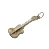 Sterling Silver Guitar Charm Pendant Vintage c1970s