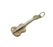 Sterling Silver Guitar Charm Pendant Vintage c1970s