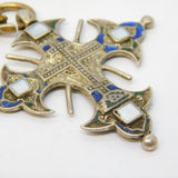 19th Century Russian Orthodox Coptic Cross Pendant Antique c1880s