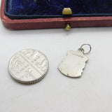 Sterling Silver and Enamel York Travel Shield Charm Pendant Vintage c1970