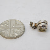 Sterling Silver Coiled Snake Charm Pendant Vintage c1970s
