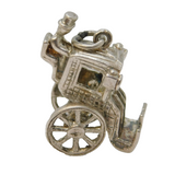 Sterling Silver Traditional Carriage Charm Pendant Vintage c1970s