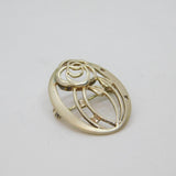 Sterling Silver Kit Heath Mackintosh Deco Style Floral Brooch Pin Modern c1990