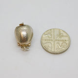 Sterling Silver Opening Apple With Figures Inside Charm Pendant Vintage c1970s