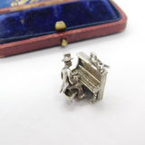 Sterling Silver Mr Piano Man Charm Pendant Vintage c1970