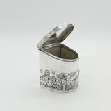 Victorian Silver Plated Putti Cherub Tea Caddy Antique c1880s