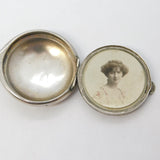 Sterling Silver Chatelaine Mirror Locket Pendant Antique 1915 Birmingham Deco