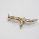 Sterling Silver Textured Sea Bird Charm Pendant Vintage c1970