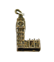 Sterling Silver Big Ben Charm Pendant Vintage c1970