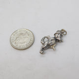 Sterling Silver Looney Tunes Military Dog Charm Pendant Vintage c1970s