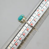 Sterling Silver Turquoise Cabochon & Spinel Set Dress Ring Vintage c1970 Size M